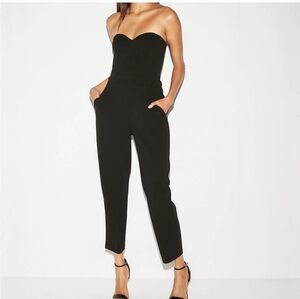 Express Black Strapless Jumpsuit